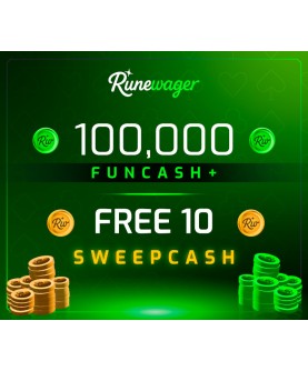 Runewager 100000 Fun Cash + FREE 10 Sweep Cash Key GLOBAL